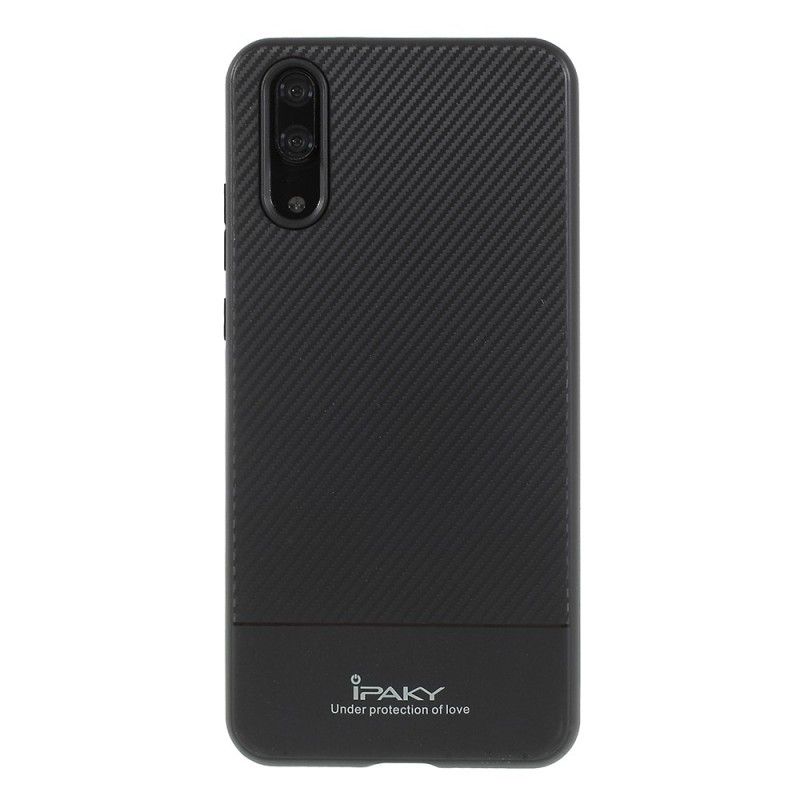 Kuori Huawei P20 Harmaa Musta Ipaky Hiilikuitu