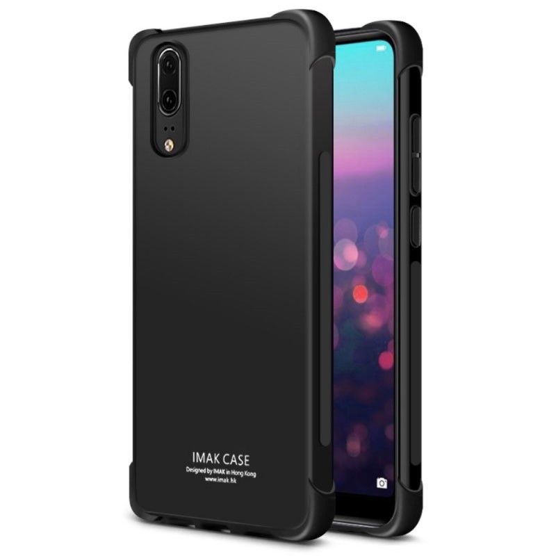 Kuori Huawei P20 Läpinäkyvä Musta Imak Ihon Tunne