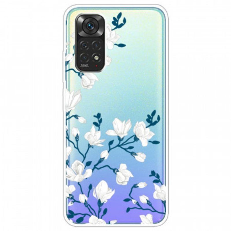 Case Xiaomi Redmi Note 11 Pro / 11 Pro 5G Valkoiset Kukat