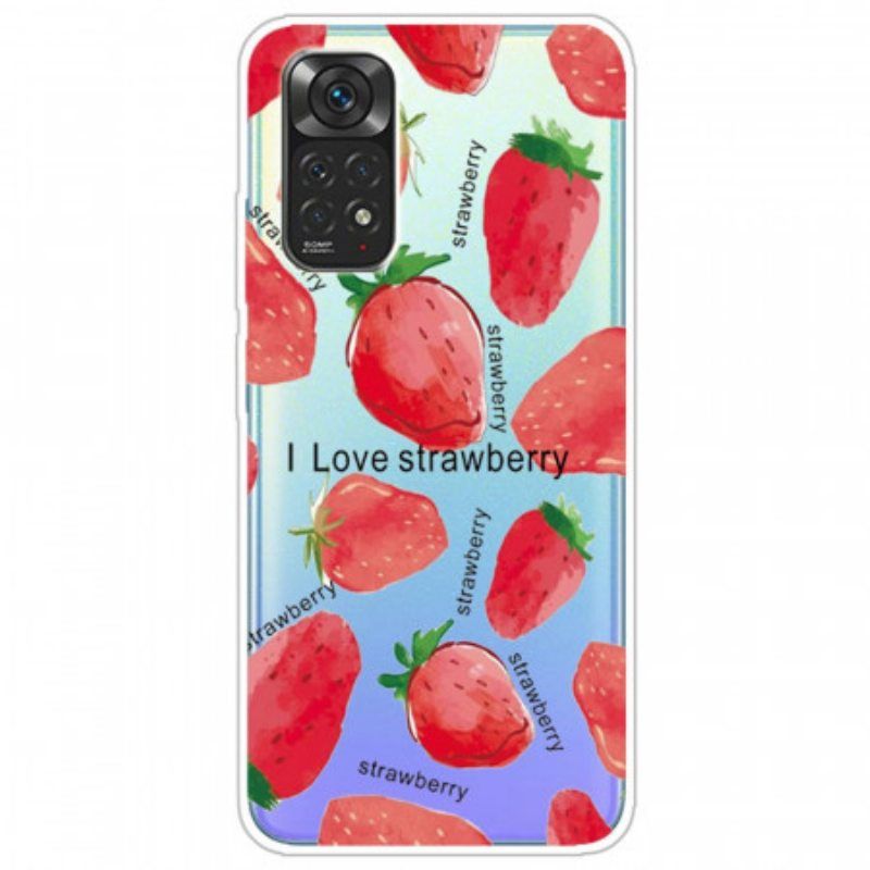 Kuori Xiaomi Redmi Note 11 Pro / 11 Pro 5G Mansikat / I Love Strawberry