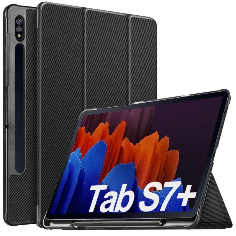 Kolminkertainen Älykotelo Kynänpidikkeellä Samsung Galaxy Tab S7 Plus