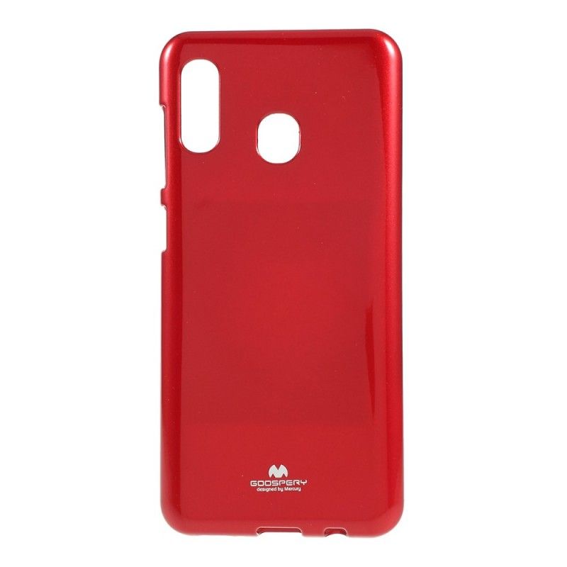 Case Kuoret Samsung Galaxy A30 Magenta Punainen Puhelinkuoret Räikeä Goospery Metal -Efekti