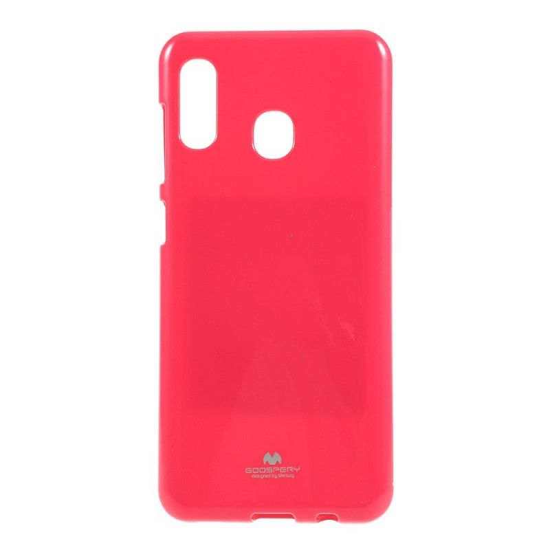 Case Kuoret Samsung Galaxy A30 Magenta Punainen Puhelinkuoret Räikeä Goospery Metal -Efekti