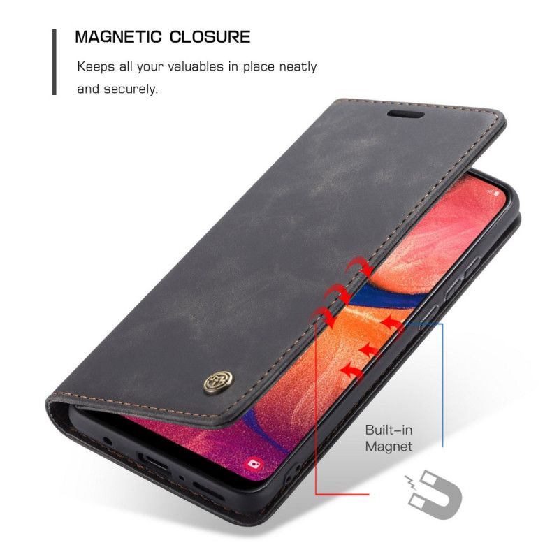 Flip Kotelot Samsung Galaxy A30 Punainen Musta Keinonahkakotelo