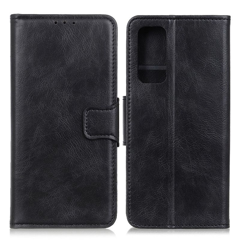 Flip Case Xiaomi Redmi Note 10 / Note 10S Vihreä Musta Käännettävä Nahkahihna