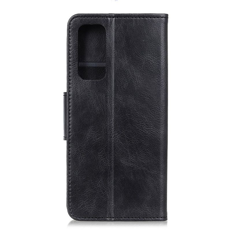 Flip Case Xiaomi Redmi Note 10 / Note 10S Vihreä Musta Käännettävä Nahkahihna