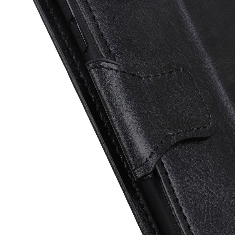 Flip Case Xiaomi Redmi Note 10 / Note 10S Vihreä Musta Käännettävä Nahkahihna