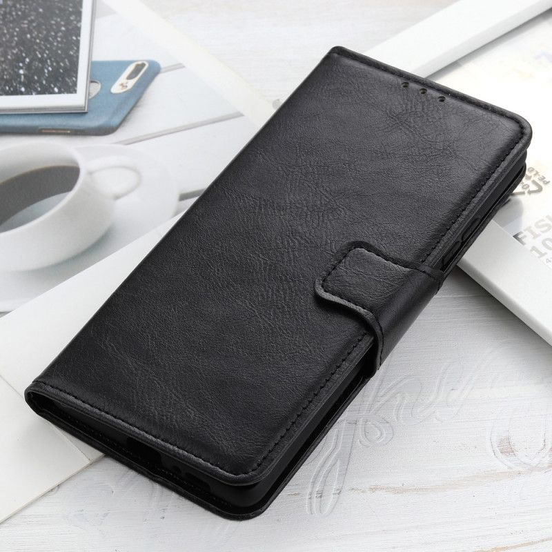 Flip Case Xiaomi Redmi Note 10 / Note 10S Vihreä Musta Käännettävä Nahkahihna