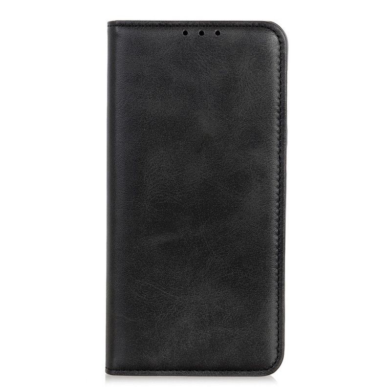 Flip Kotelot Xiaomi Redmi Note 10 / Note 10S Punainen Musta Puhelinkuoret Halkaistu Nahka