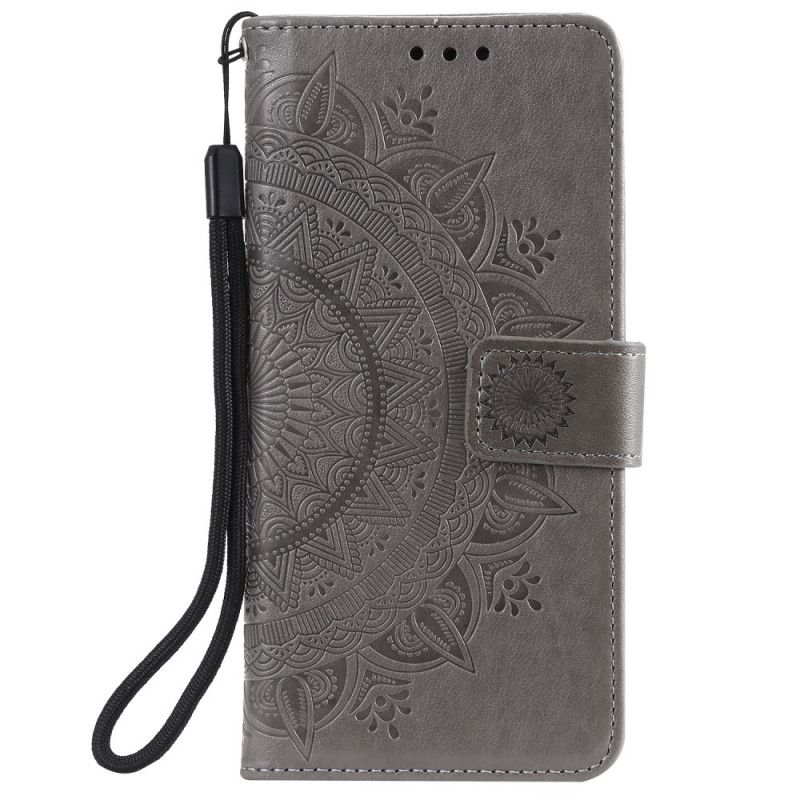 Kotelot Xiaomi Redmi Note 10 / Note 10S Punainen Harmaa Aurinko Mandala Suojakuori