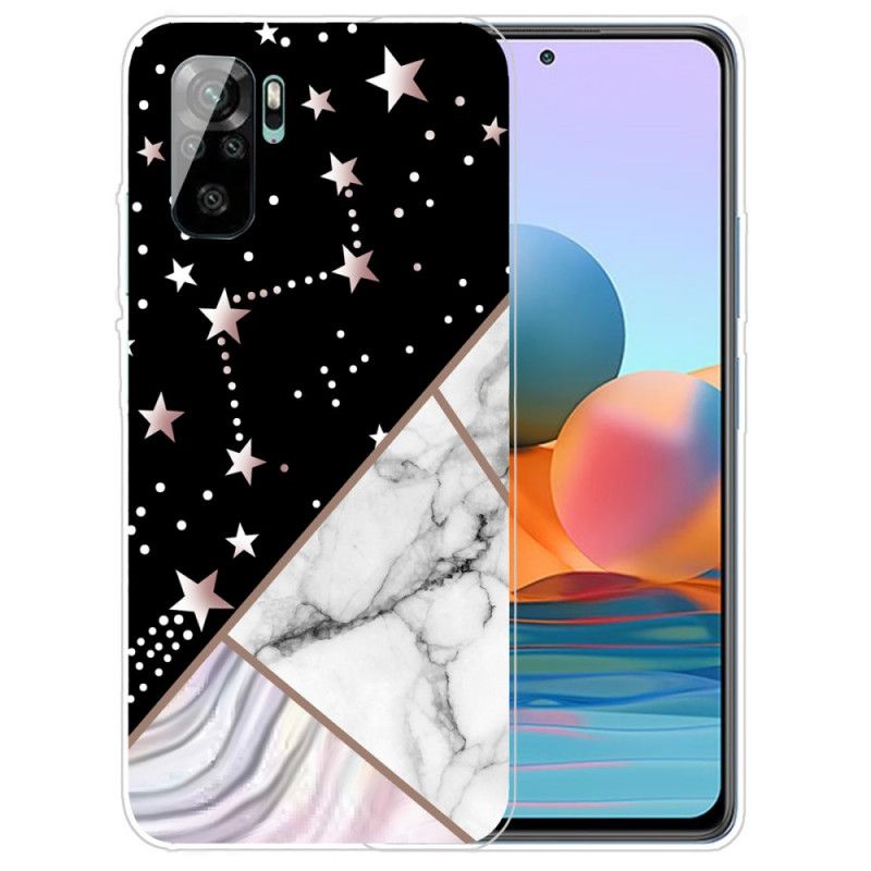 Kuori Xiaomi Redmi Note 10 / Note 10S Valkoinen Musta Suunnittelumarmori