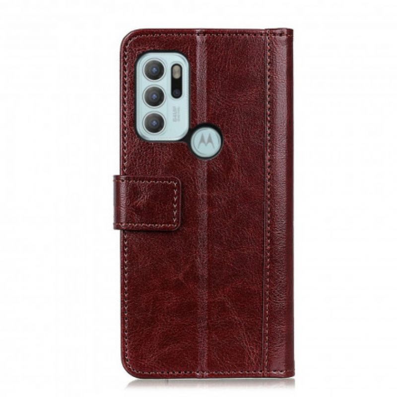 Flip Kotelot Moto G60s Antique Leather Effect Versio