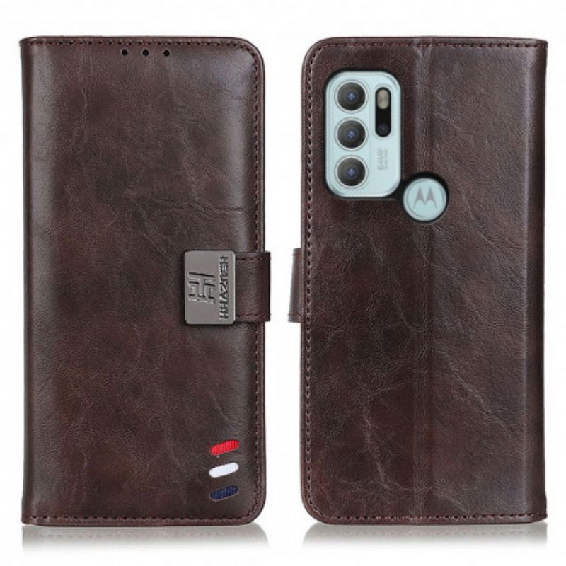 Flip Kotelot Moto G60s Bison Leather Effect