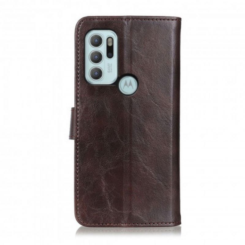 Flip Kotelot Moto G60s Bison Leather Effect