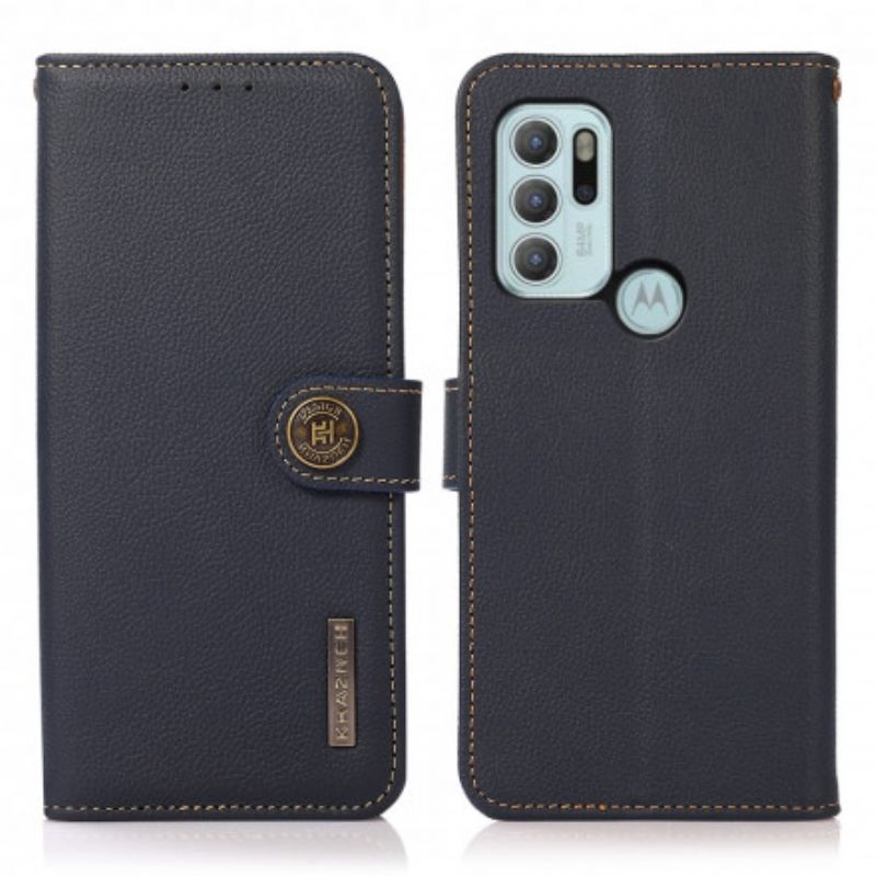 Flip Kotelot Moto G60s Khazneh Leather Suojakuori