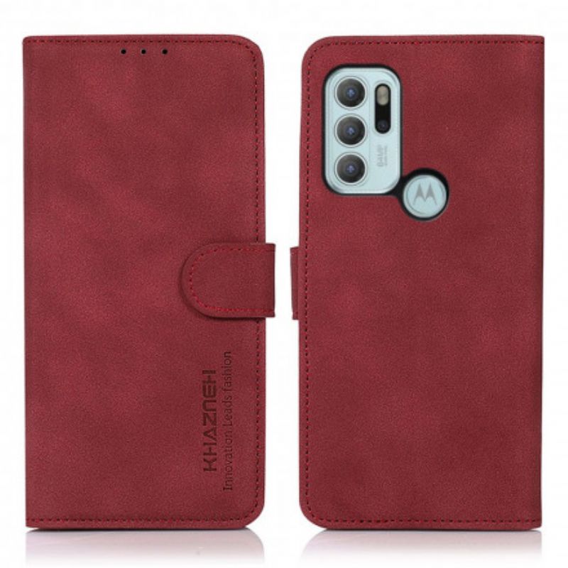 Flip Kotelot Moto G60s Khazneh Textured Leather Effect