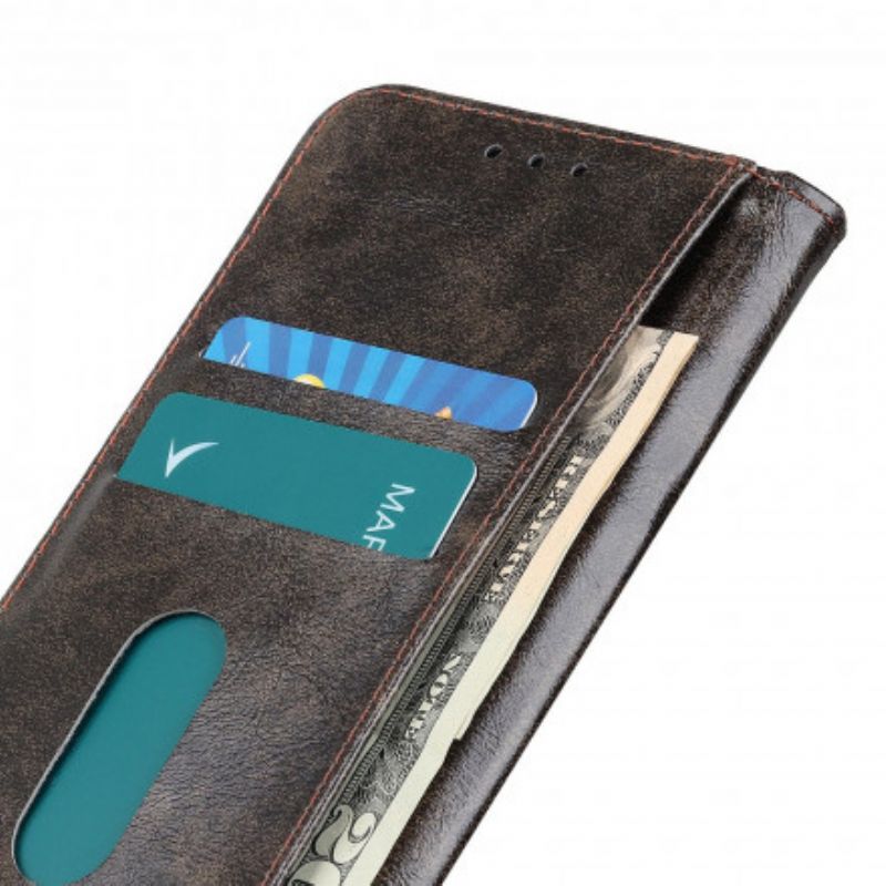 Flip Kotelot Moto G60s Style Nappan Leather