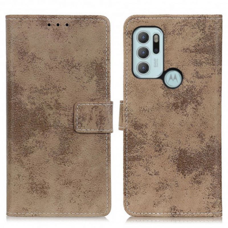 Flip Kotelot Moto G60s Vintage Faux Leather