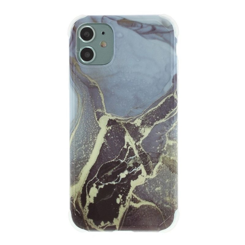 Case Kuoret iPhone 11 Oranssi Valkoinen Puhelinkuoret Taipuisa Silikonimarmori