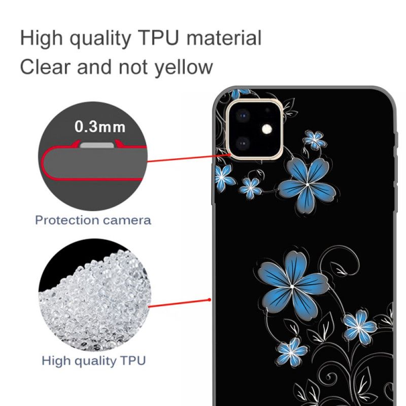 Case Kuoret iPhone 11 Puhelinkuoret Sinisiä Kukkia