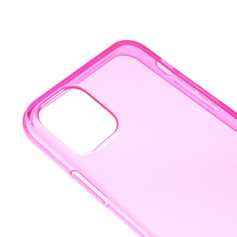 Case Kuoret iPhone 11 Punainen Harmaa Puhelinkuoret Läpinäkyvä Kiteinen