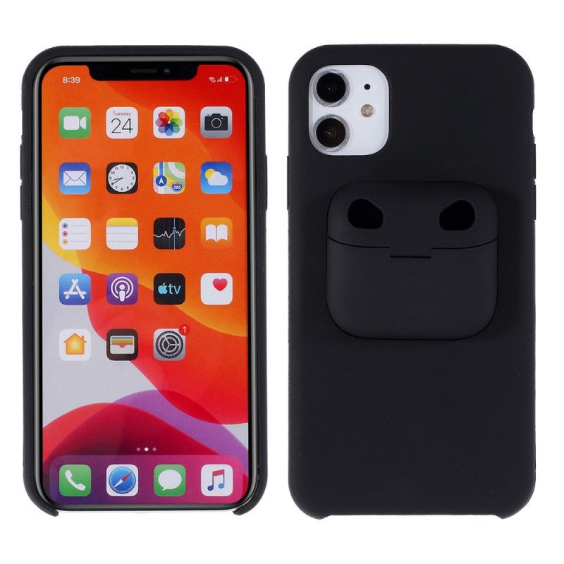 Case Kuoret iPhone 11 Punainen Musta Puhelinkuoret 2-In-1-Silikoni