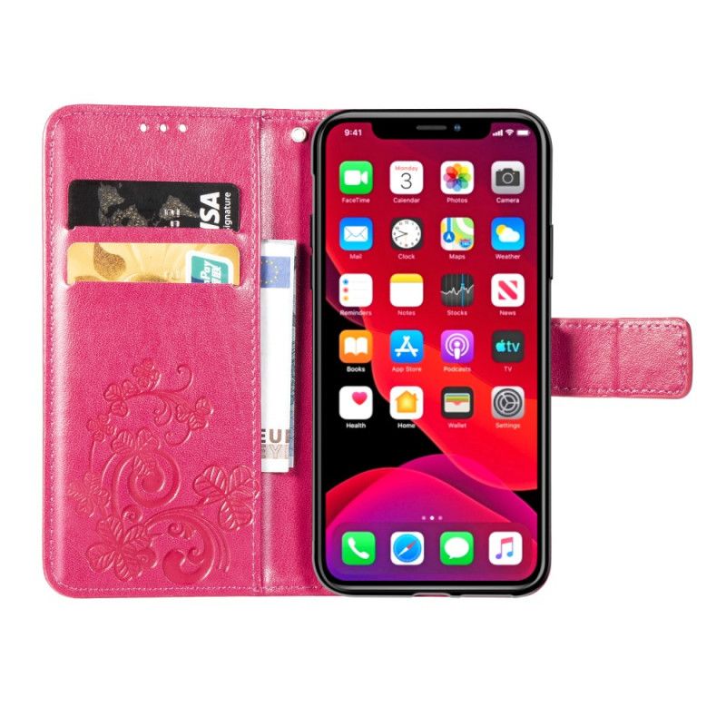 Flip Case iPhone 11 Harmaa Musta Neliapila