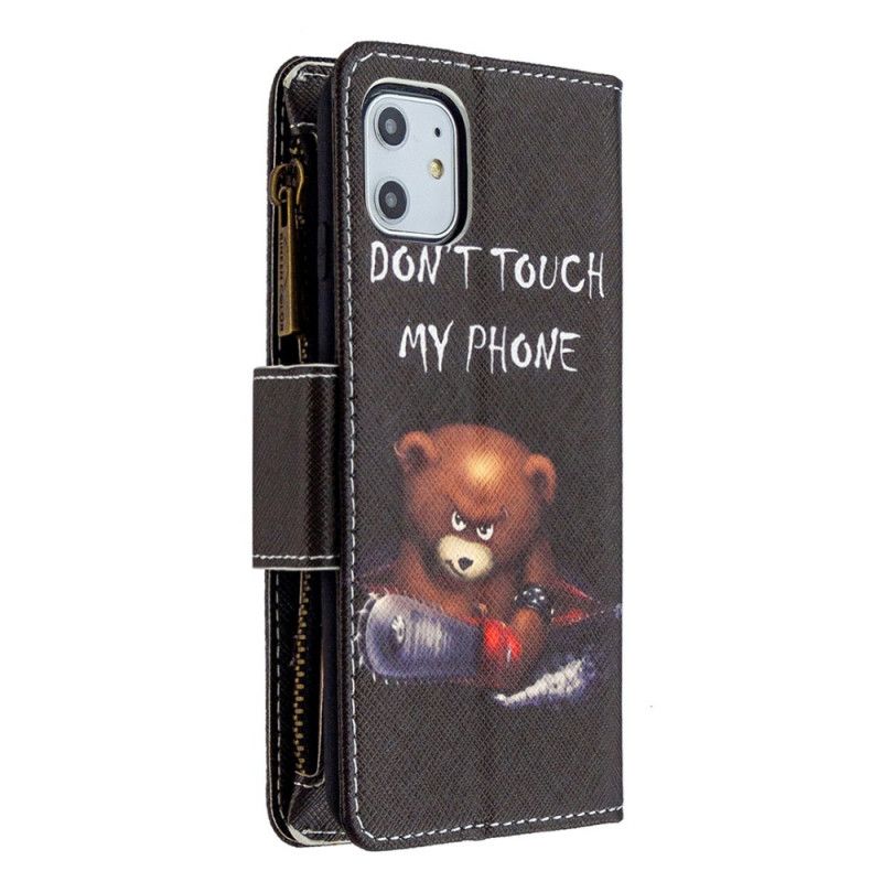 Flip Case iPhone 11 Karhun Vetoketjutasku