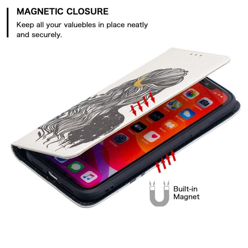 Flip Kotelot iPhone 11 Puhelinkuoret Kauniit Hiukset