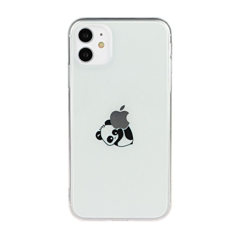 Kuori iPhone 11 Harmaa Musta Logopandapelit Suojakuori