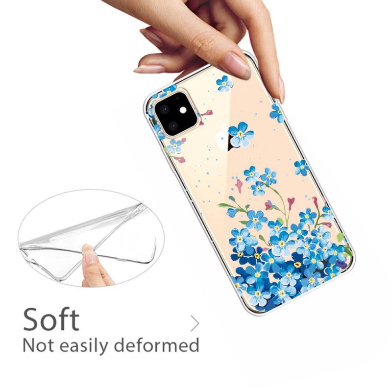 Kuori iPhone 11 Kimppu Sinisiä Kukkia Suojakuori