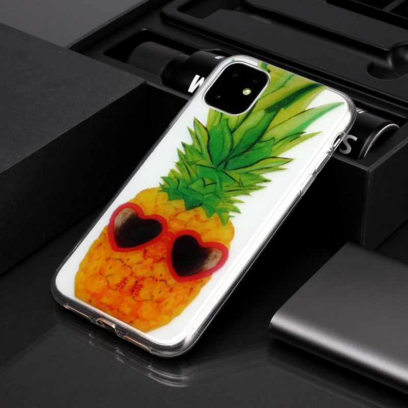 Kuori iPhone 11 Läpinäkyvä Inkognito-Ananas Suojakuori