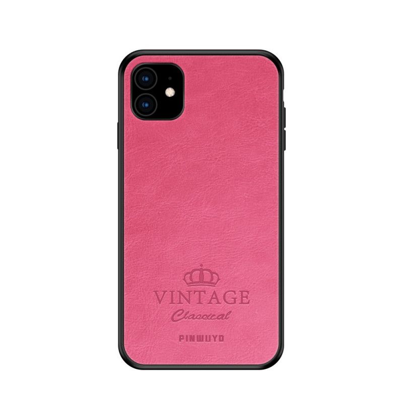 Kuori iPhone 11 Punainen Musta Kunniakas Vintage Pinwuyo Suojakuori