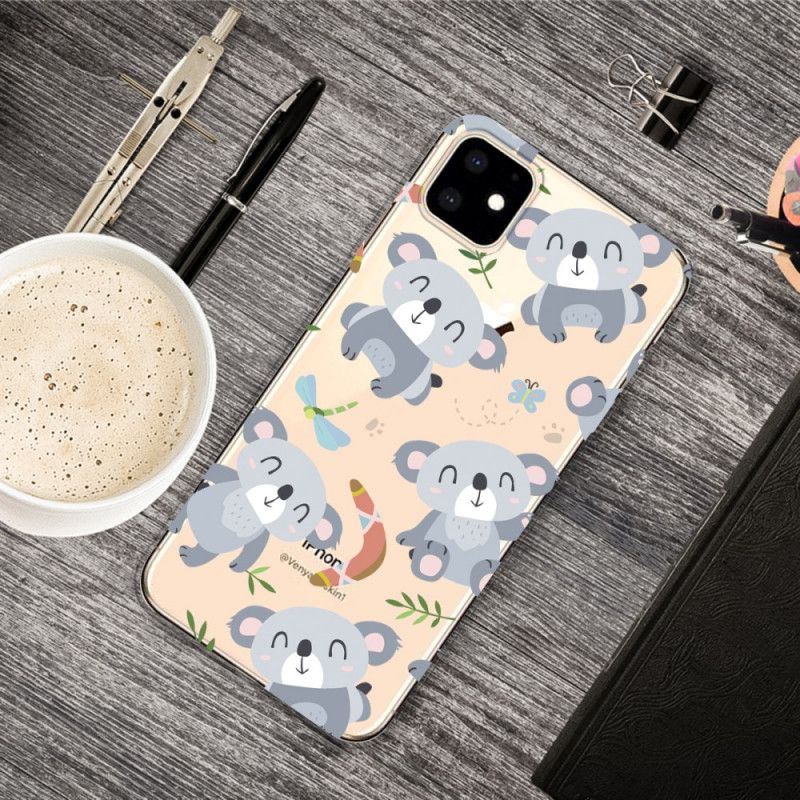 Kuori iPhone 11 Söpö Harmaa Koala Suojakuori