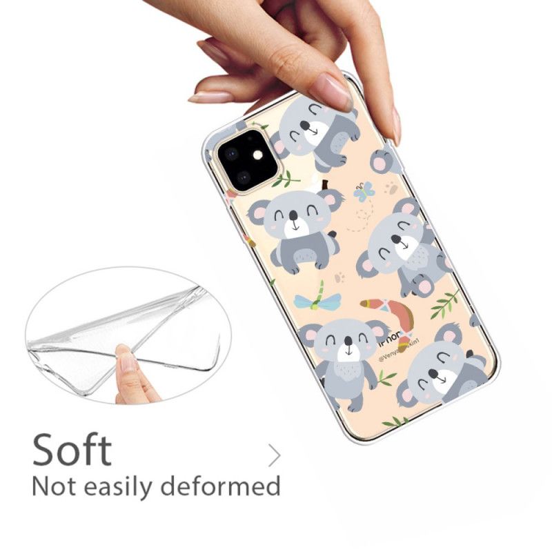 Kuori iPhone 11 Söpö Harmaa Koala Suojakuori