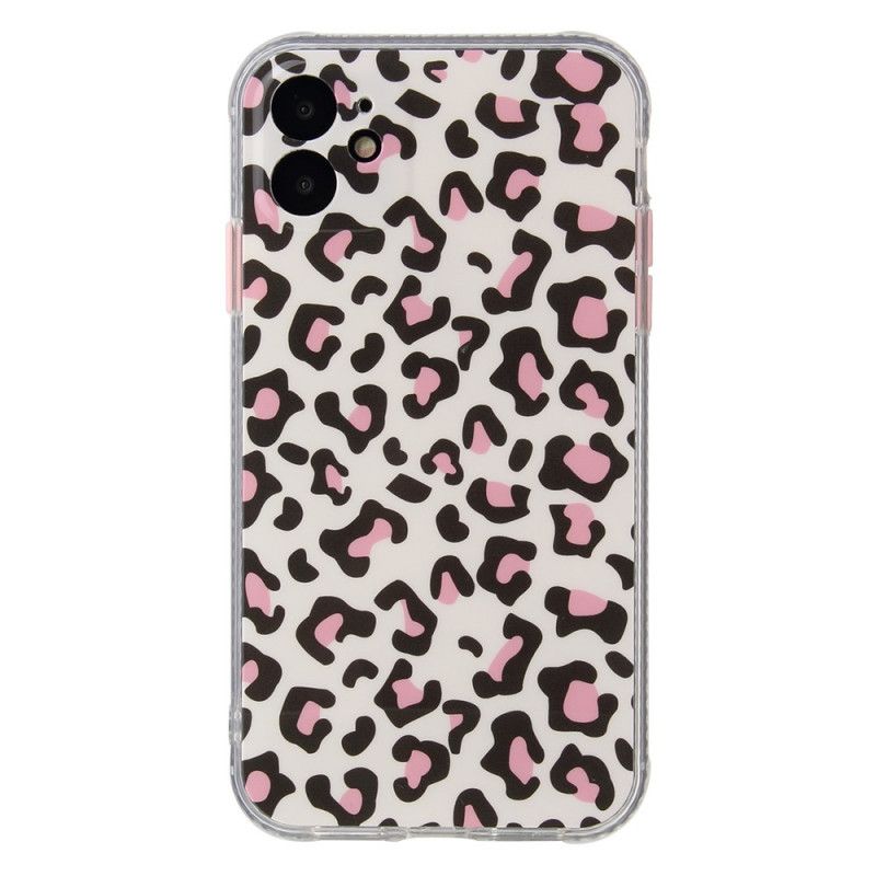 Kuori iPhone 11 Vaaleanpunainen Magenta Leopardityyli Suojakuori