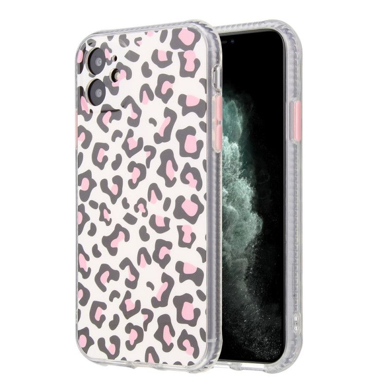 Kuori iPhone 11 Vaaleanpunainen Magenta Leopardityyli Suojakuori