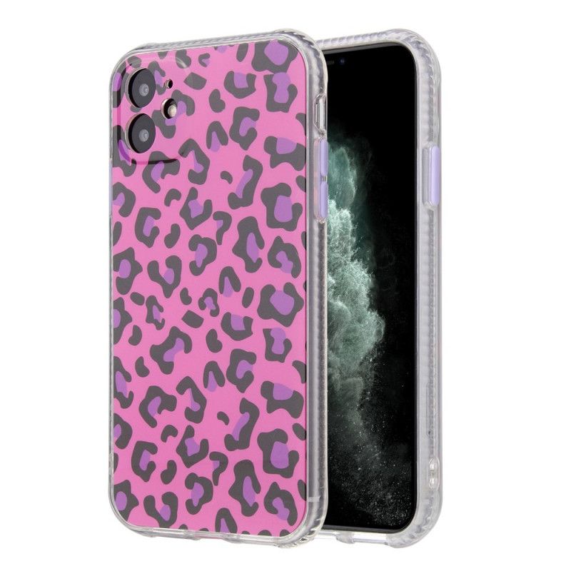 Kuori iPhone 11 Vaaleanpunainen Magenta Leopardityyli Suojakuori