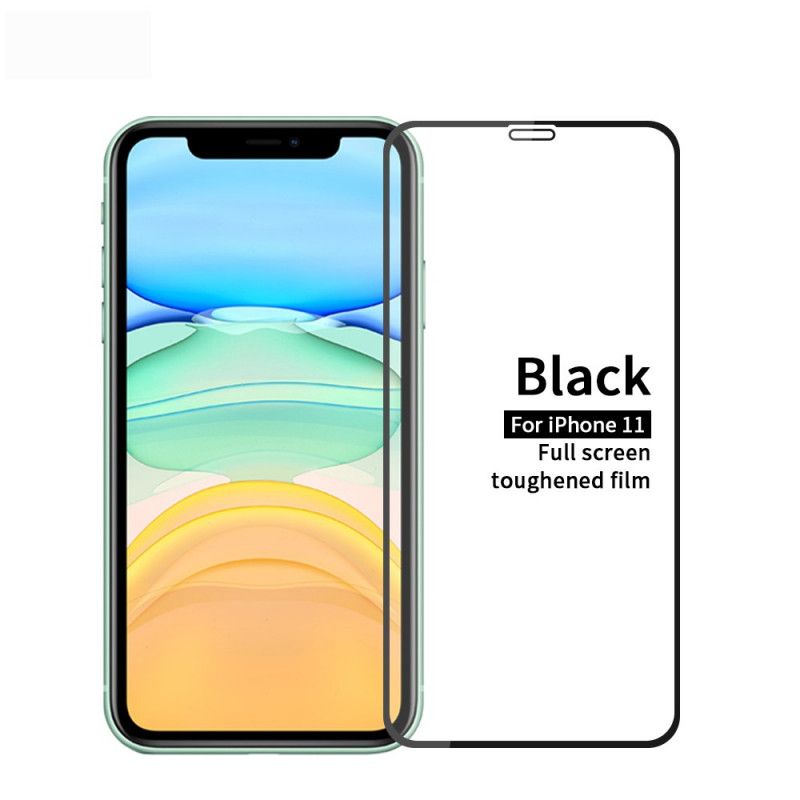 Mofi iPhone 11 Kulta Musta Karkaistu Lasi