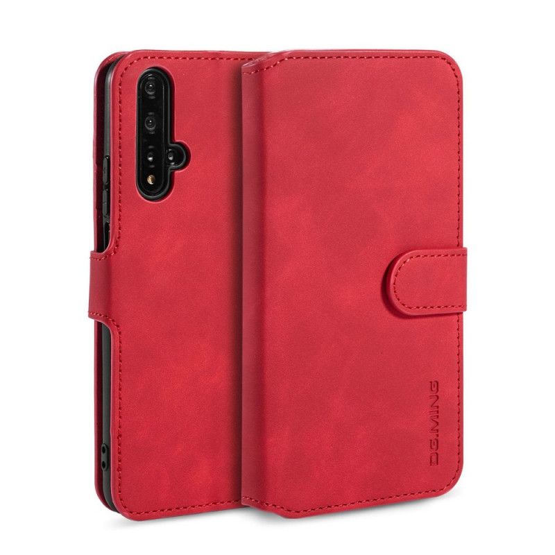 Flip Case Honor 20 Harmaa Musta Retro Dg. Vaimennus