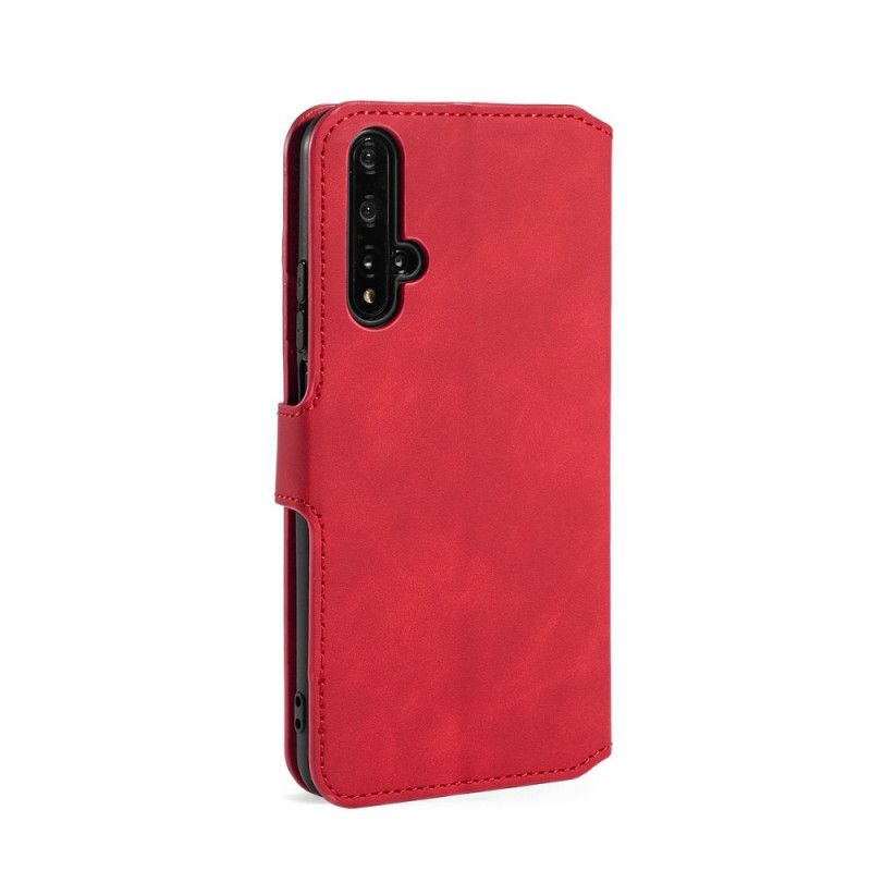 Flip Case Honor 20 Harmaa Musta Retro Dg. Vaimennus