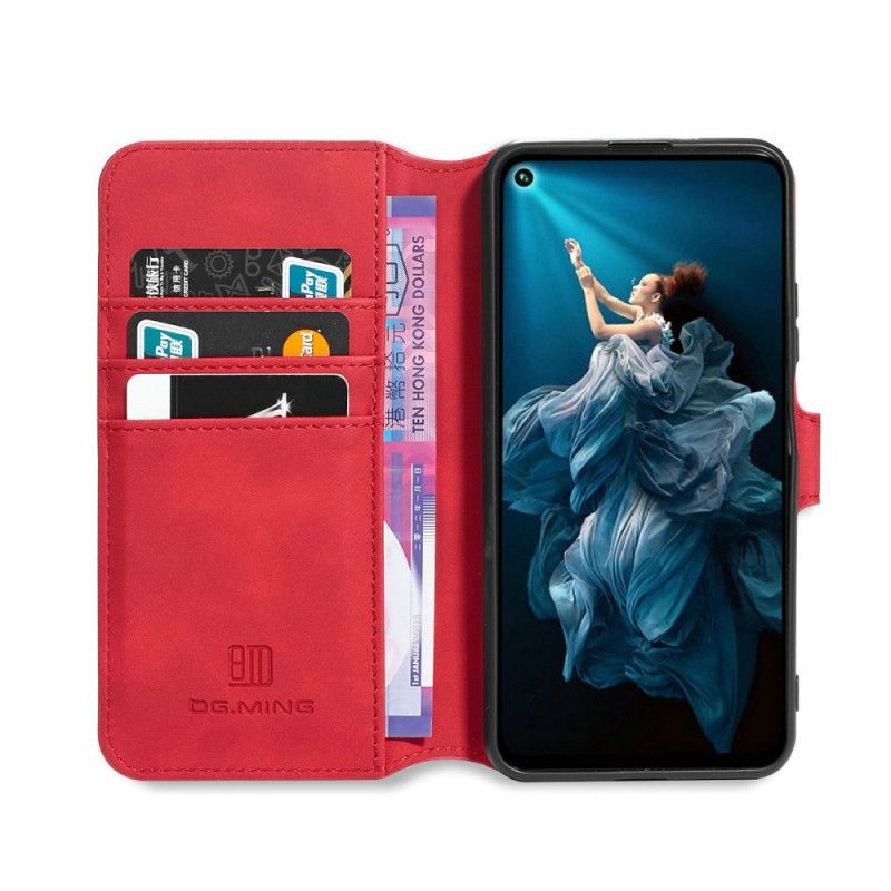 Flip Case Honor 20 Harmaa Musta Retro Dg. Vaimennus