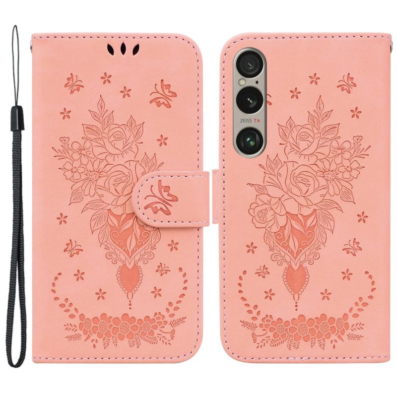 Kotelot Sony Xperia 1 Vi Strap Roses