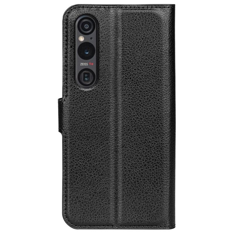 Kuoret Sony Xperia 1 Vi Classic Litchi Faux Leather