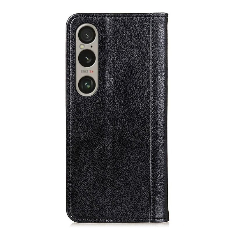 Nahkakotelo Sony Xperia 1 Vi Puhelinkuoret Vintage Haljasnahkaa