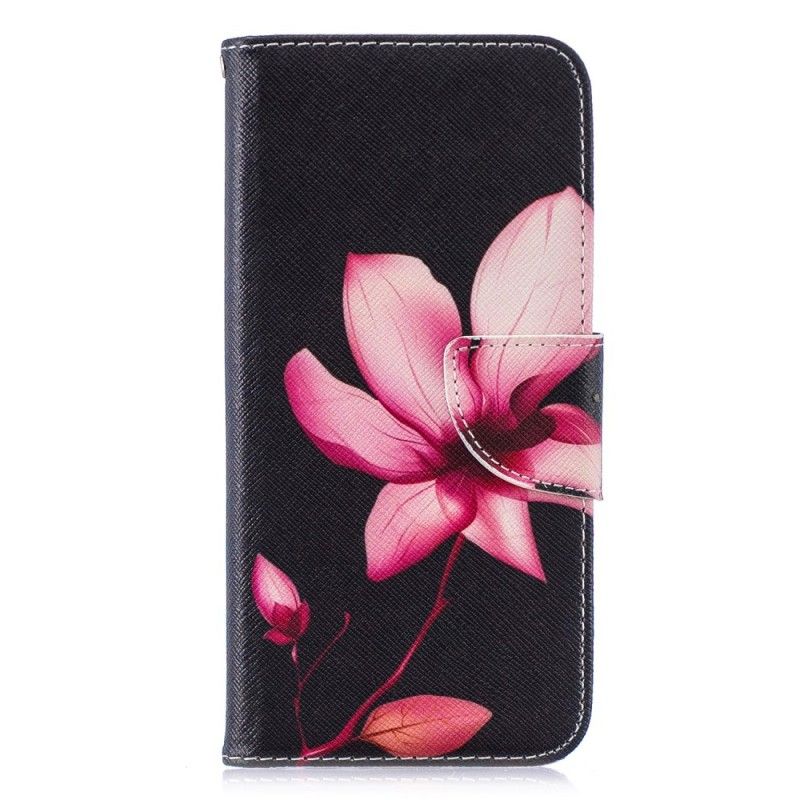 Flip Case Honor 10 Lite Vaaleanpunainen Kukka