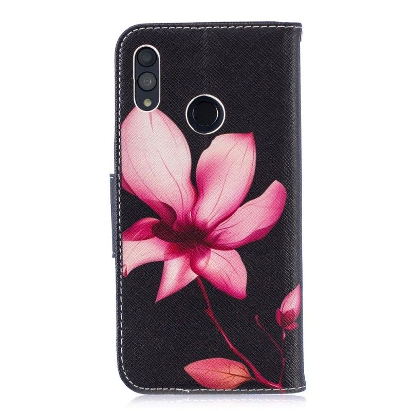 Flip Case Honor 10 Lite Vaaleanpunainen Kukka