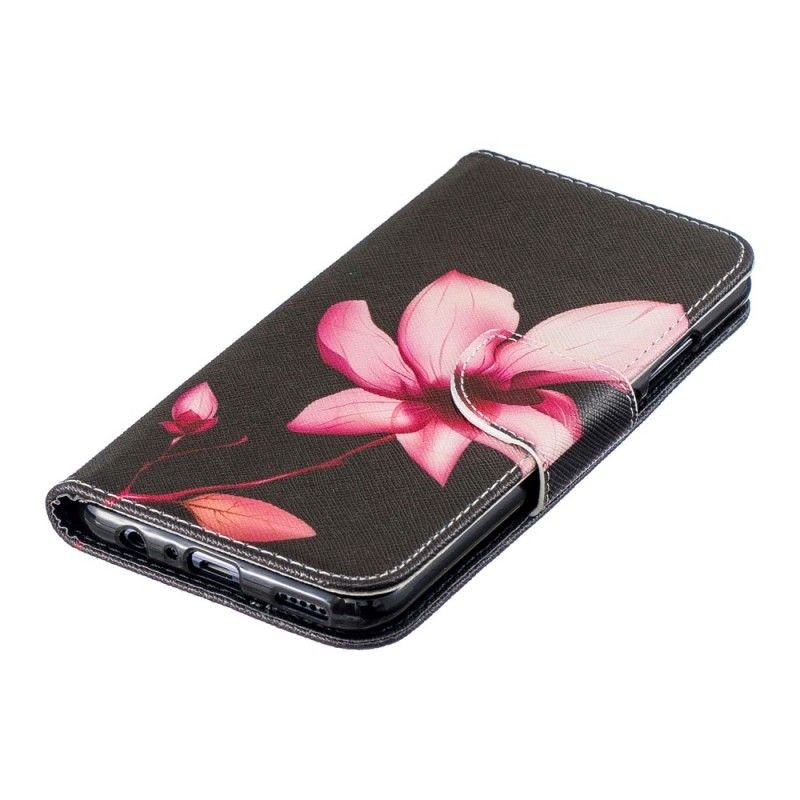 Flip Case Honor 10 Lite Vaaleanpunainen Kukka