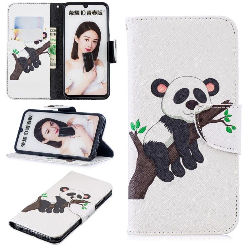 Nahkakotelo Honor 10 Lite Puhelinkuoret Laiska Panda