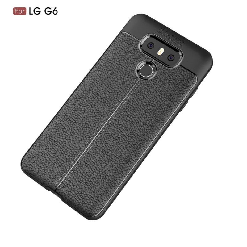 Case Kuoret LG G6 Harmaa Musta Puhelinkuoret Kaksilinjainen Litsi Nahkainen Vaikutus